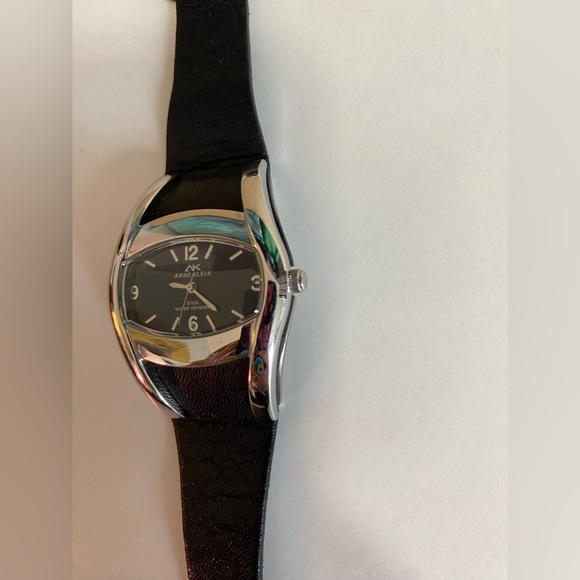 Anne Klein Accessories Anne Klein Black Genuine Leather Watch